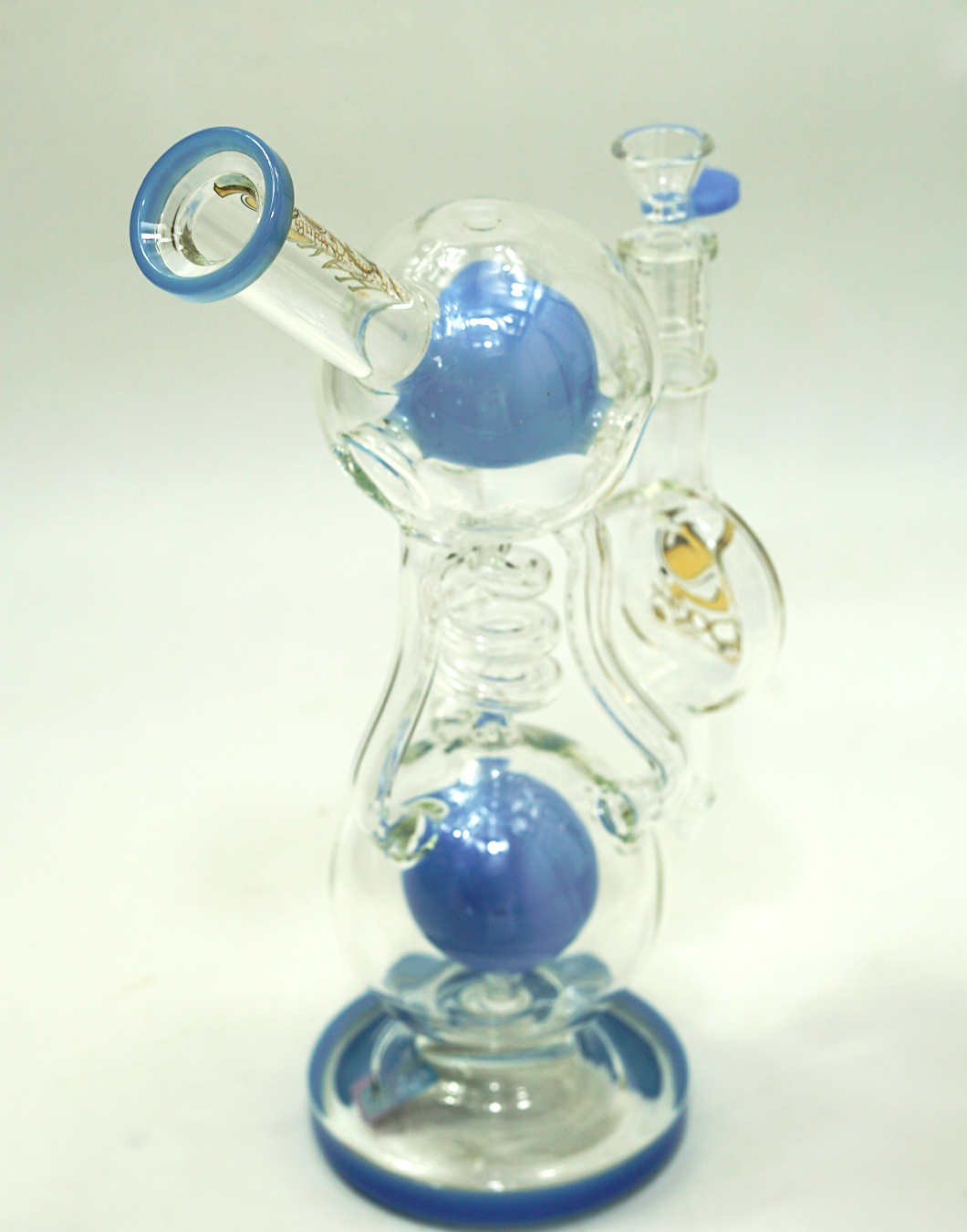 Lookah Glass - 12.5" Double Ball Chamber Recycler Water Pipe