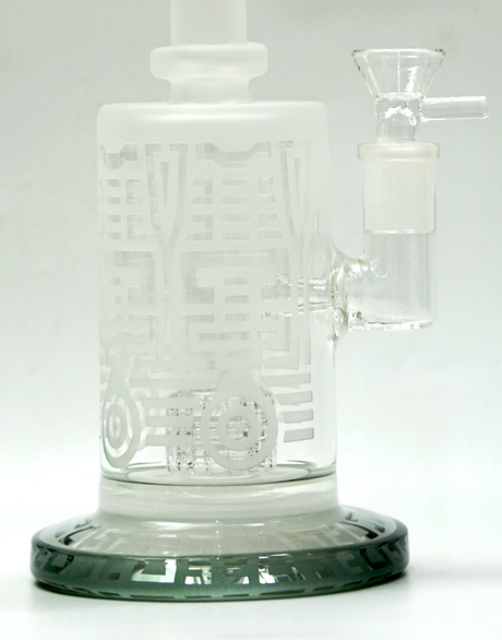 Etched Geometric Pattern Water Pipe