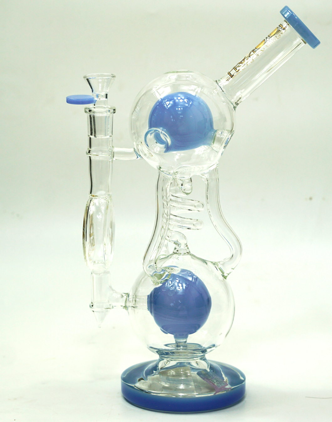 Lookah Glass - 12.5" Double Ball Chamber Recycler Water Pipe