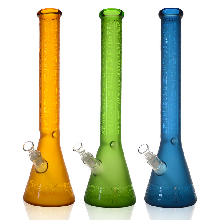 Phoenix Star Hieroglyph Sandblasted Ice Bong