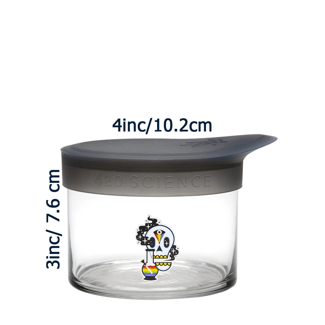 420 Science Small Wide Mouth - Cosmic Skull