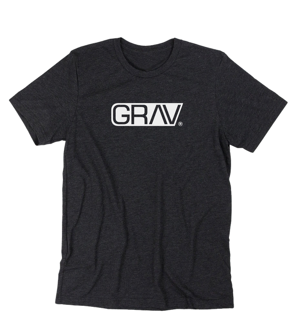 GRAV® Heather Black Logo T-Shirt