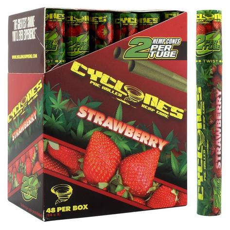 Cyclone Strawberry Pre-rolled 2pc Hemp Cones 1 1/4