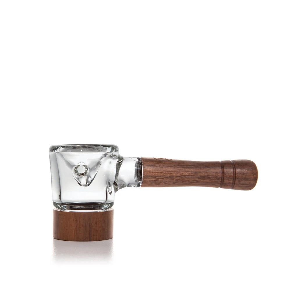 Marley Natural Glass & Walnut Spoon Pipe