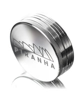 PIRANHA 2 Piece 3.0" SILVER Anodized Aluminum Grinder