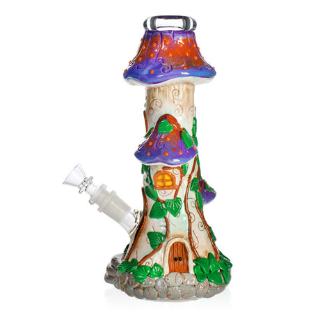 3D Mushroom house glow in the dark water pipe