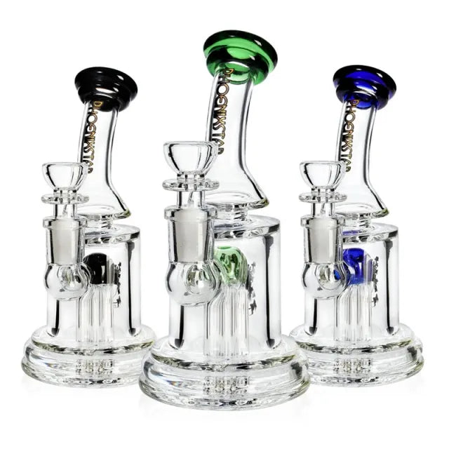 7MM Thick Glass 6.5-inch Bubbler Pipe with 6-Arm Tree Perc