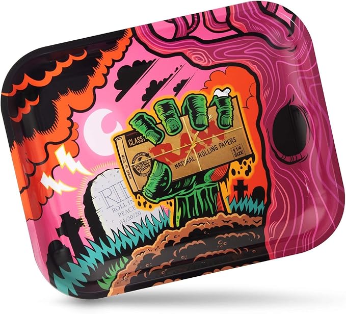 RAW Large Metal Rolling Tray (Zombie)