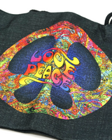 Love, Peace, Jute Tote Bag