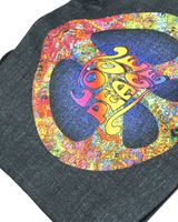 Love, Peace, Jute Tote Bag