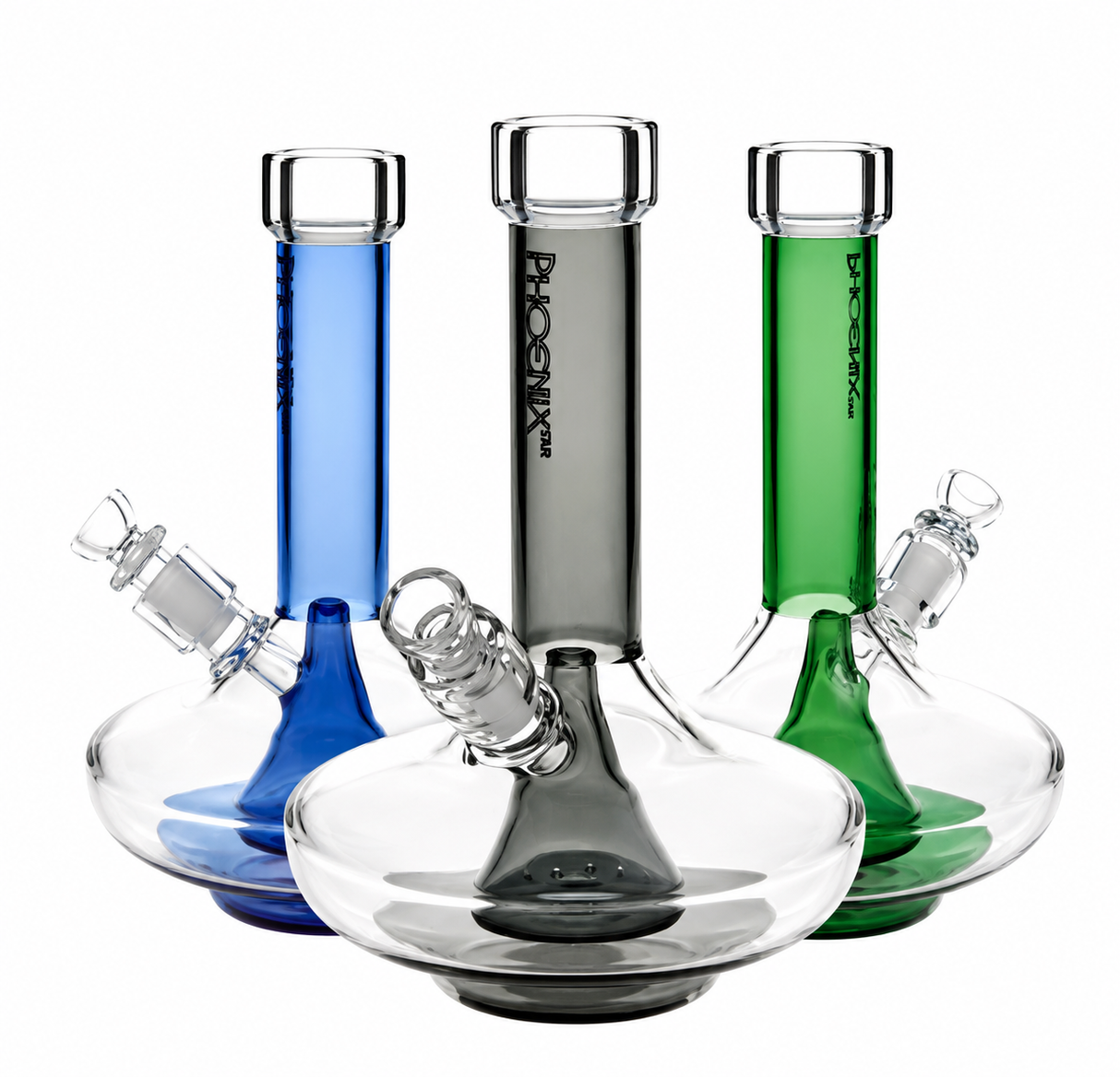 Phoenix Star Wide Base Bong With Massive Showerhead