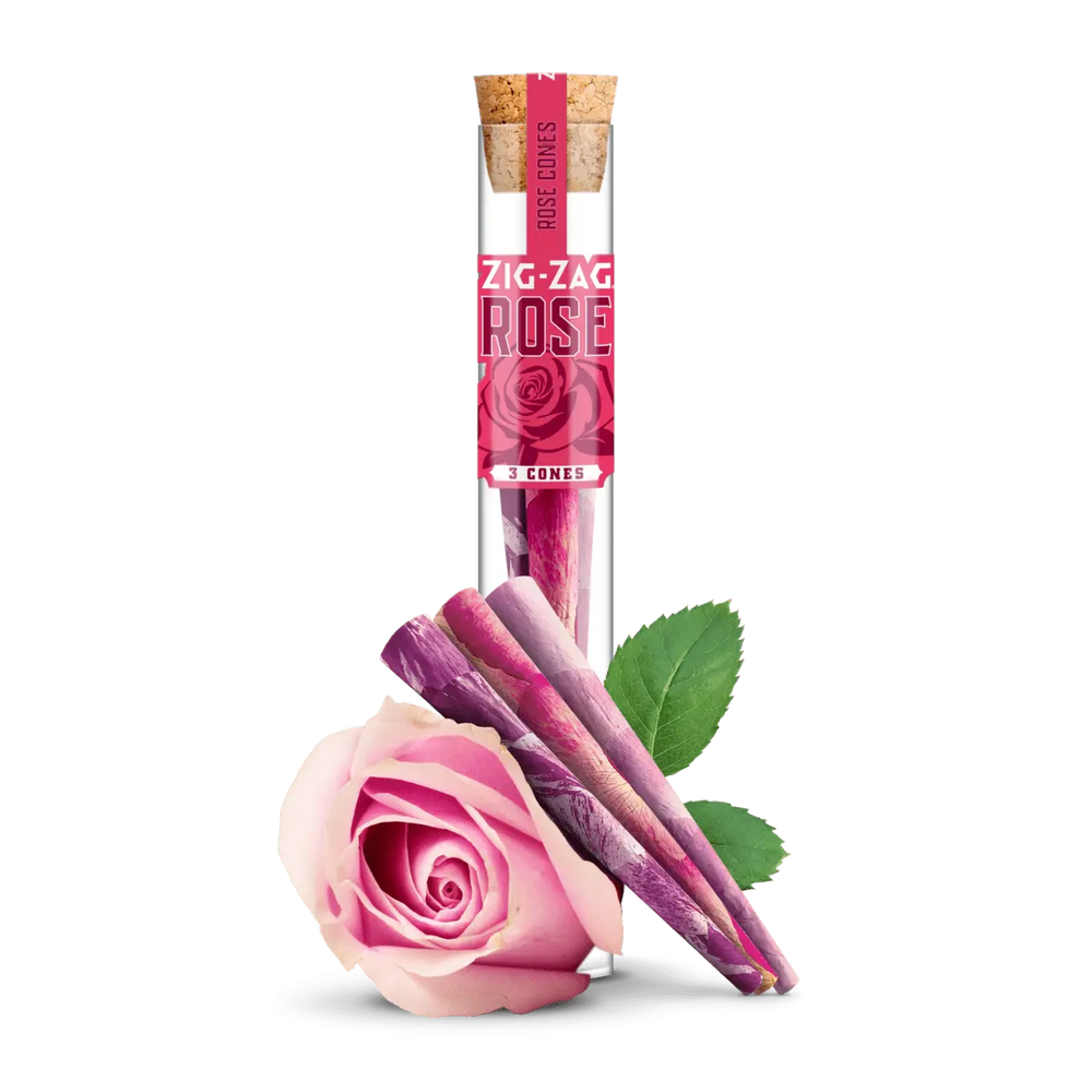 ZIG-ZAG 3 PACK KING SIZE ROSE CONES - 109MM