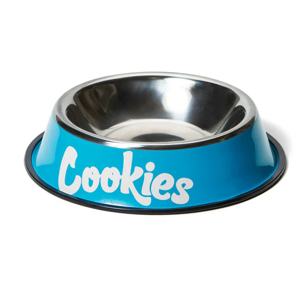 Cookies Blue Original Mint Powder Coated Stainless Steel Dog Bowl
