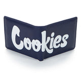 Cookies Billfold Wallet Textured Faux Leather Blue