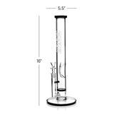 GRAV® Large, Black Accent Straight Base w/ Disc Water Pipe