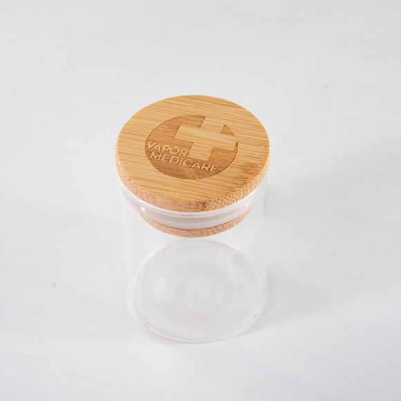 Medic Glass and Bamboo Airtight Container