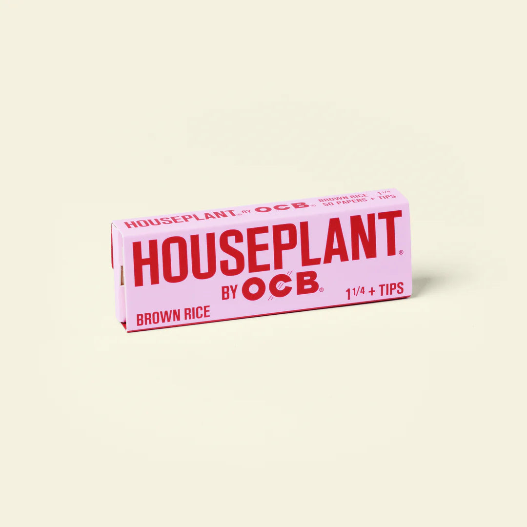 OCB  Houseplant  Brown Rice Rolling Papers  1 1/4 with Tips
