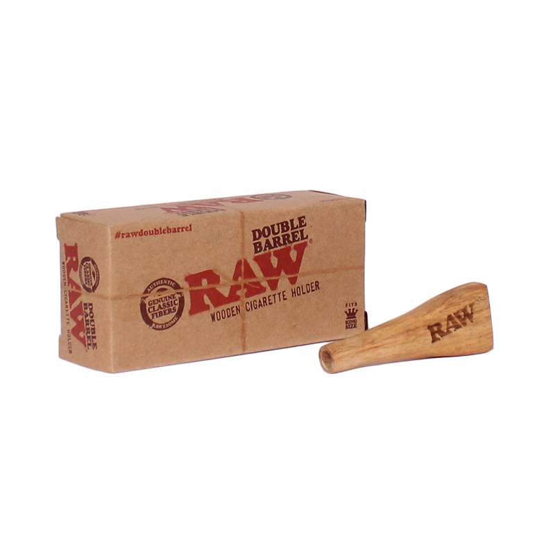 RAW Double Barrel Wooden Cigarette Holder