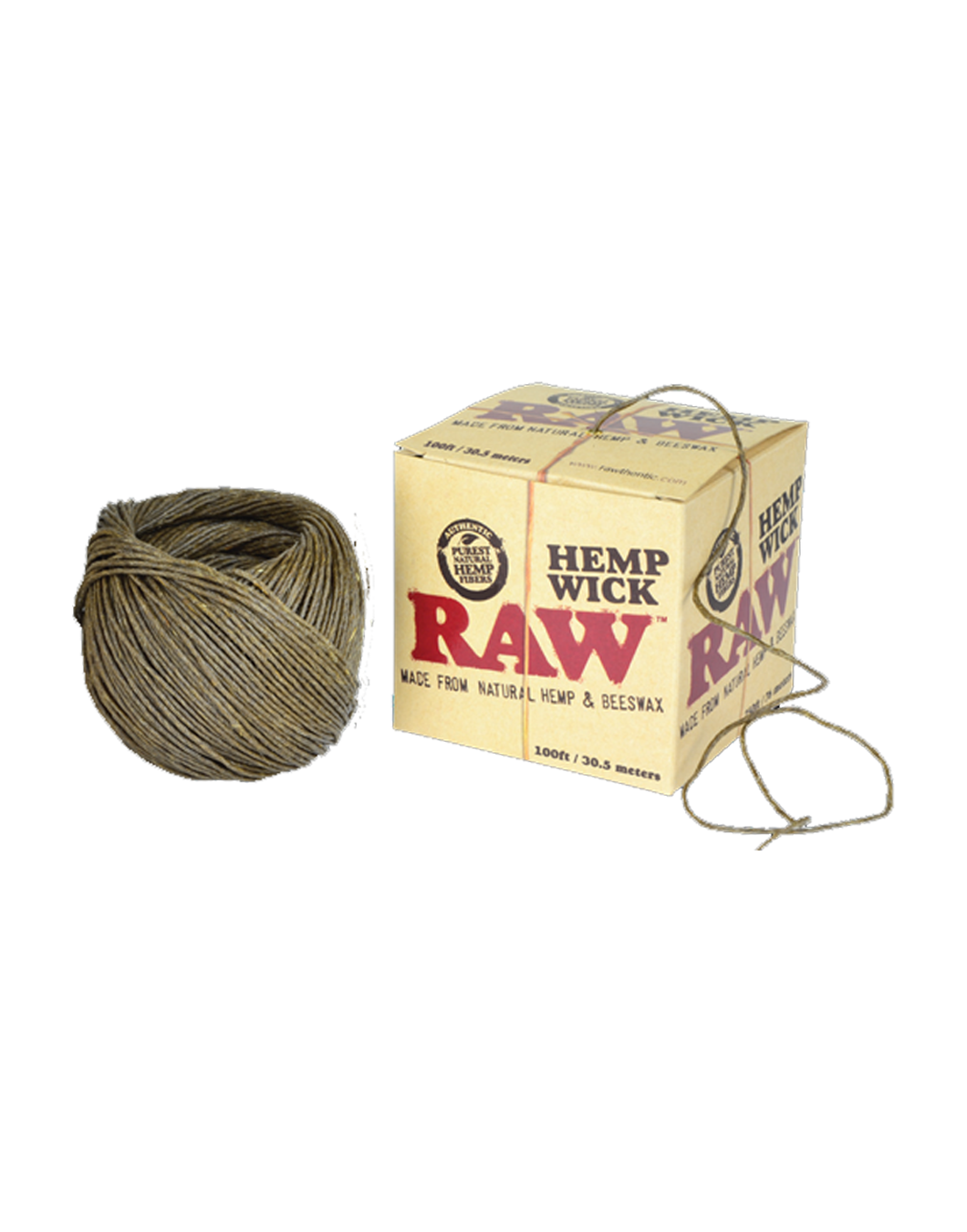 RAW Hemp Wick Ball – 100ft