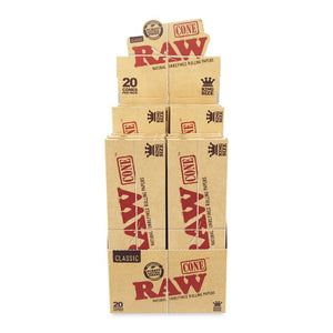 RAW Cone Natural Unrefined Rolling Papers King Size 20s