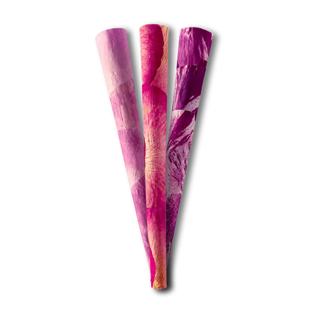 ZIG-ZAG 3 PACK KING SIZE ROSE CONES - 109MM