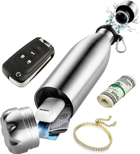 Stainless Steel Tumbler Water Bottle Stash Can