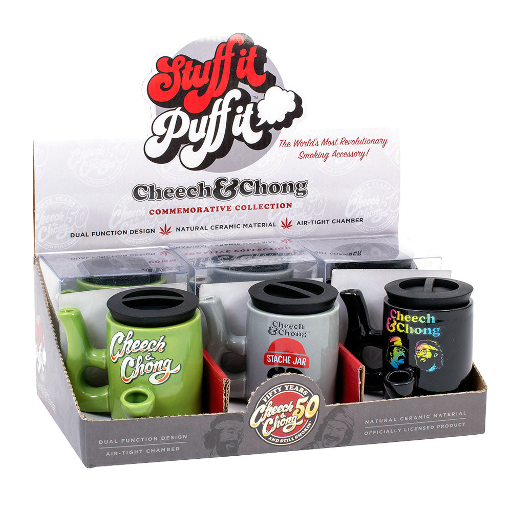 Cheech and Chong Ceramic Storage Jar & Pipe Assorted
