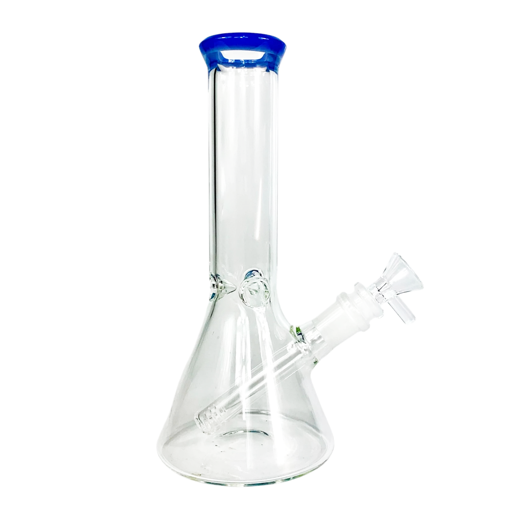 Glass Beaker Bong  – Light Blue Accent