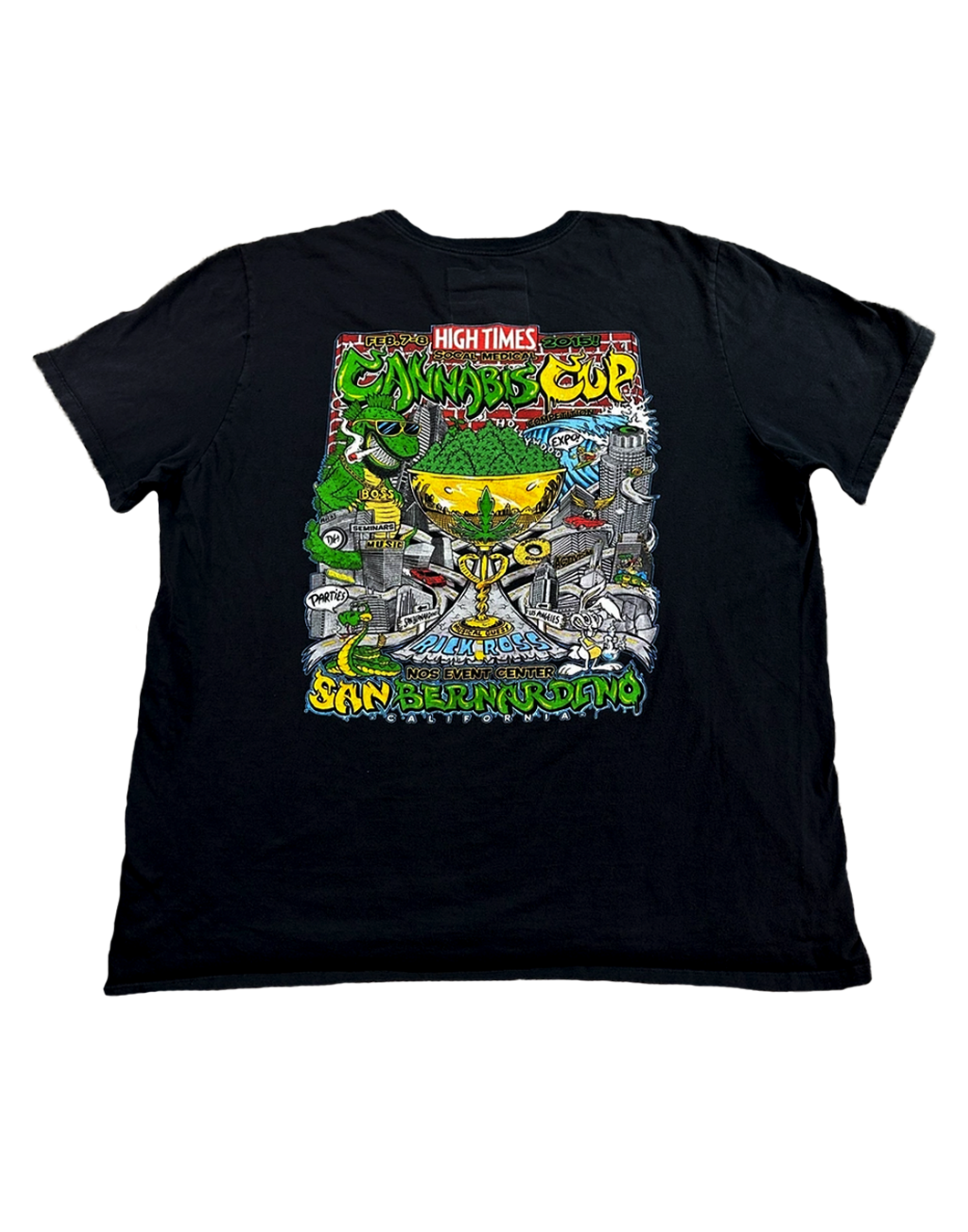 High Times Magazine Shirt Mens  Black 2015 Cannabis Cup San Bernardino