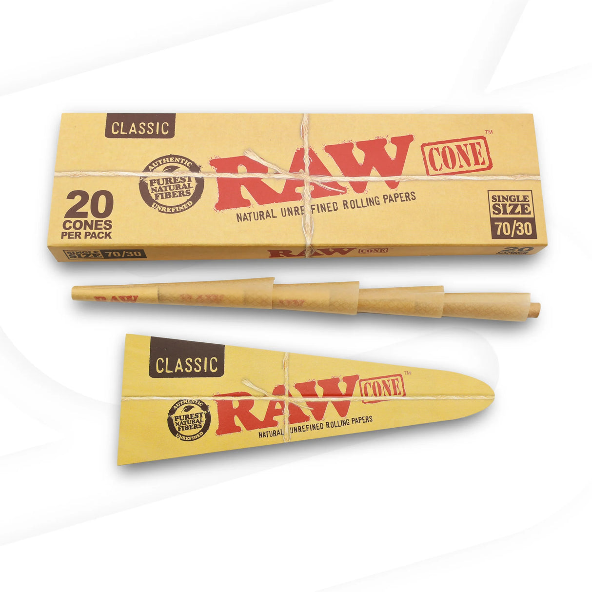 RAW Classic Single Size Cones  70/30