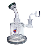 Glassworks UFO Percolated Dab Rig (Ash Gray Accents)