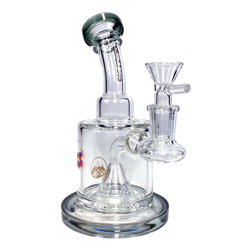Glassworks UFO Percolated Dab Rig (Ash Gray Accents)
