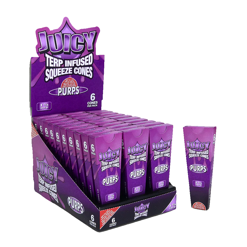 Juicy Jay's Terp Infused Cones Purps (Per piece)