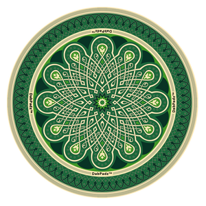 DabPadz Round Dab Mat 5" - Green Mandala