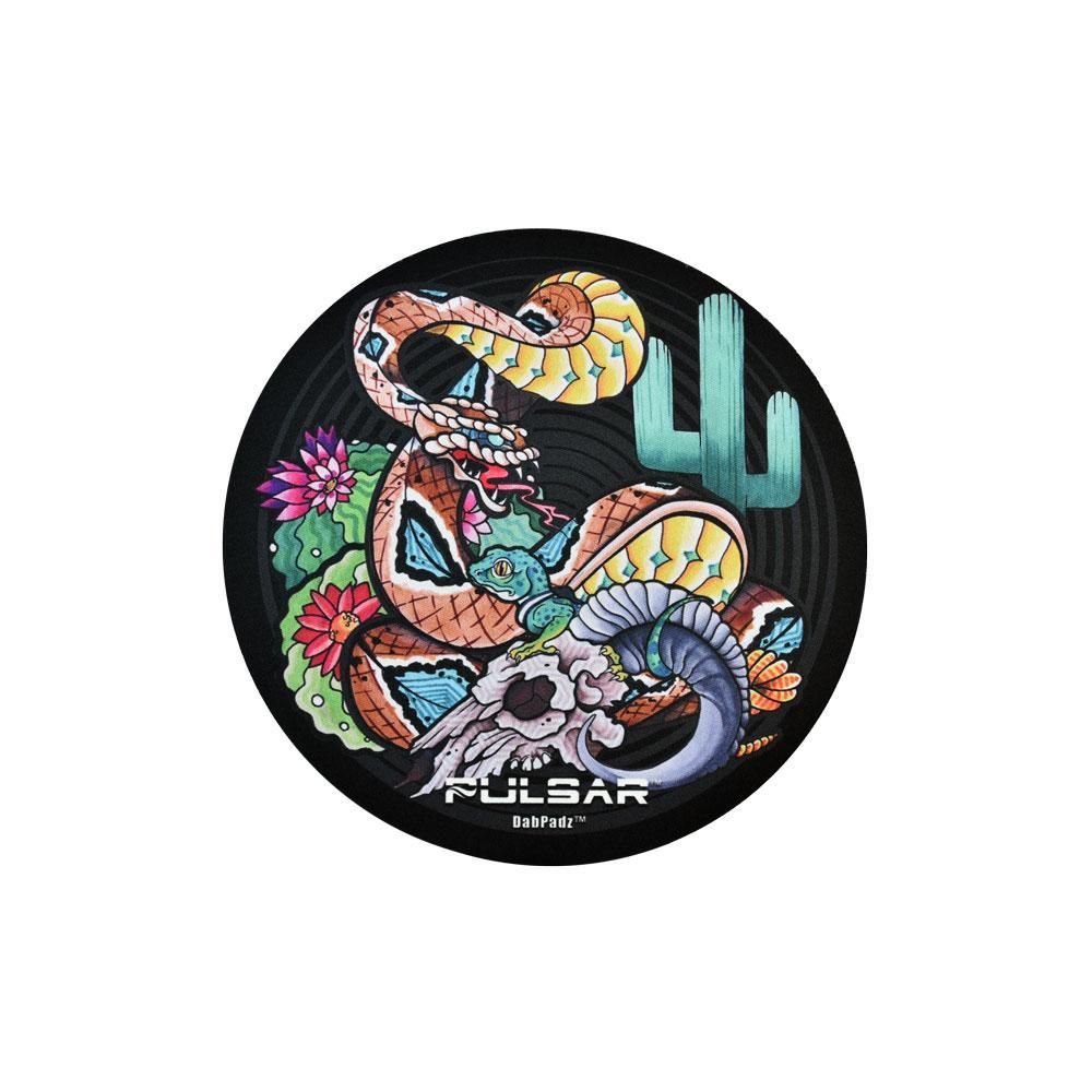 Pulsar DabPadz Round Dab Mat 8" - Psychedelic Rattlesnake