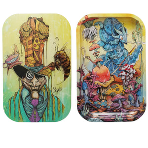 Mad Hatter Medium Rolling Tray with Magnetic Lid Cap