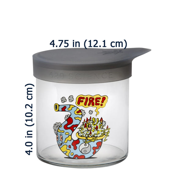 420 Science Medium Wide Mouth - Fire Bud