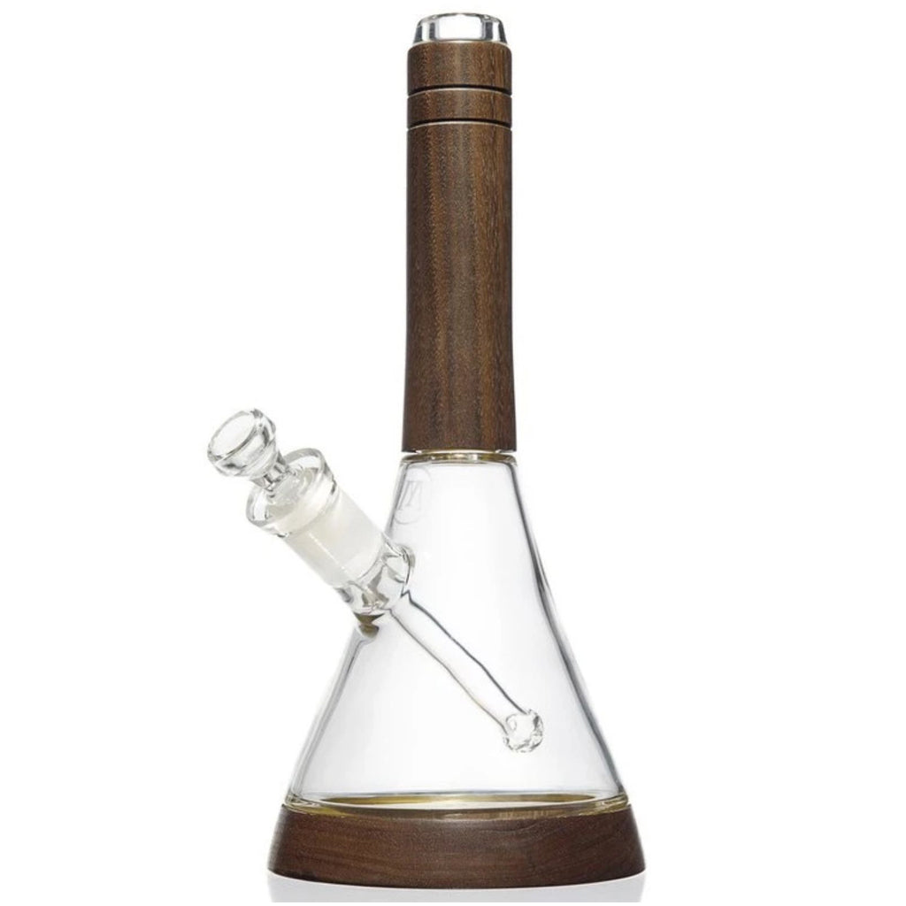 MARLEY NATURAL GLASS & WALNUT WATER PIPE BEAKER STYLE