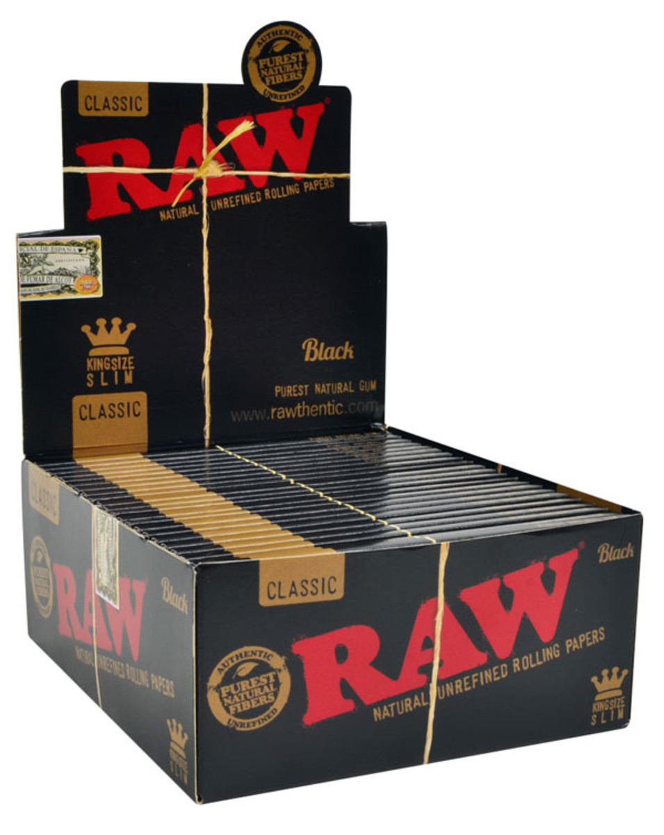 RAW Black Rolling Papers - Kingsize Slim