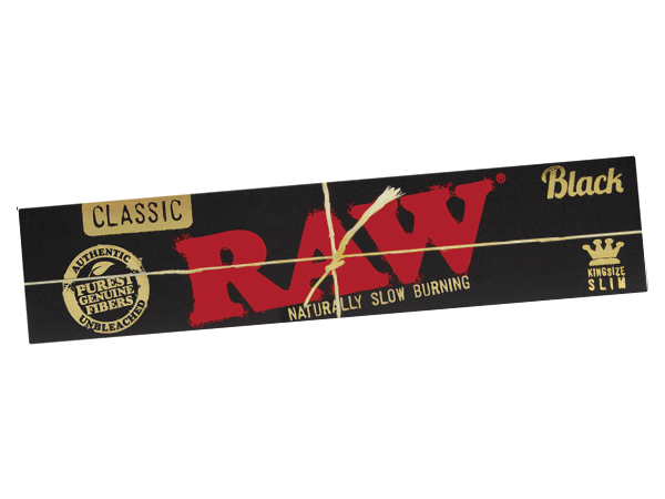 RAW Black Rolling Papers - Kingsize Slim