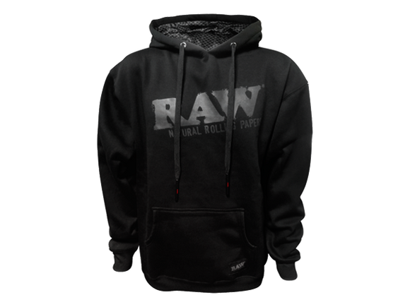 RAW RAWthentic Pullover Hoodie Black Logo - Black