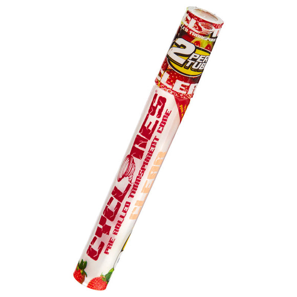 Cyclones Clear Pre-Rolled Cones 2pcs - Strawberry 1 1/4