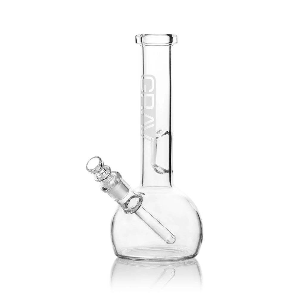 GRAV® Small Round Water Pipe (8") w/ Fixed Downstem