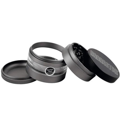 Kannastor 2.5" 4-piece Jar Body Herb Grinder | Gunmetal