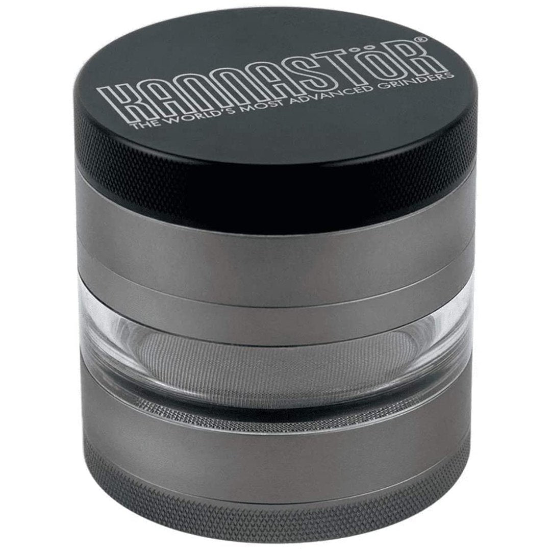 Kannastor 2.5" 4-piece Jar Body Herb Grinder | Gunmetal