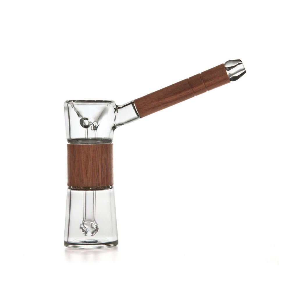 Marley Natural Glass & Walnut Bubbler