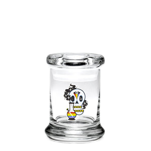 420 Science Pop Top Jar Extra Small - Cosmic Skull