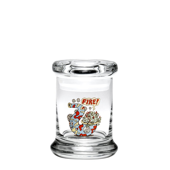 420 Science Pop Top Jar Extra Small - Fire Bud