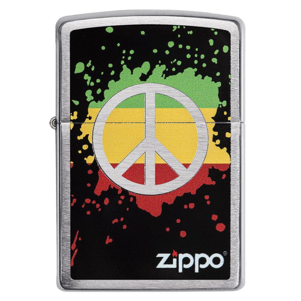 Zippo Lighter - Rasta Peace Sign