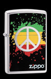 Zippo Lighter - Rasta Peace Sign